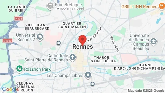Houses for rent i Rennes - kort over placeringen
