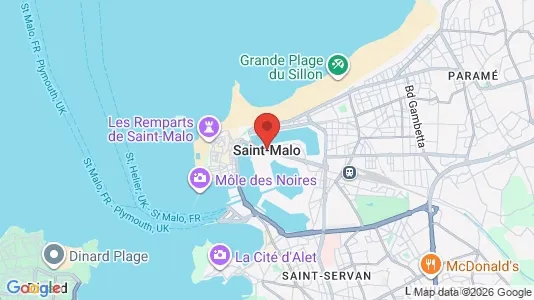 Apartments for rent i Saint-Malo - kort over placeringen