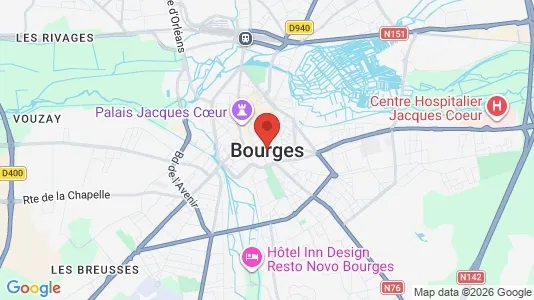 Apartments for rent i Bourges - kort over placeringen
