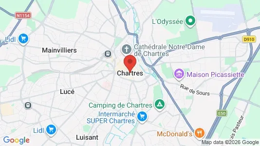 Apartments for rent i Chartres - kort over placeringen