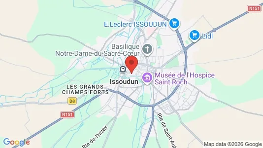 Apartments for rent i Issoudun - kort over placeringen