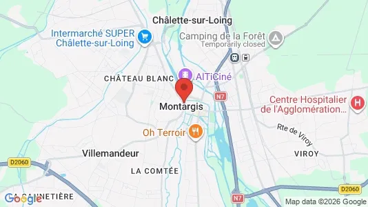 Houses for rent i Montargis - kort over placeringen
