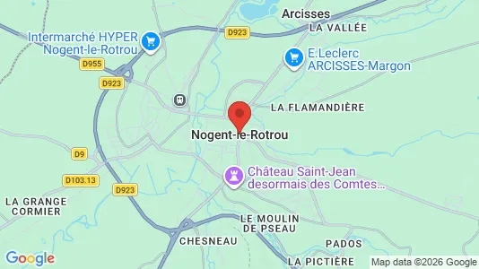 Apartments for rent i Nogent-le-Rotrou - kort over placeringen