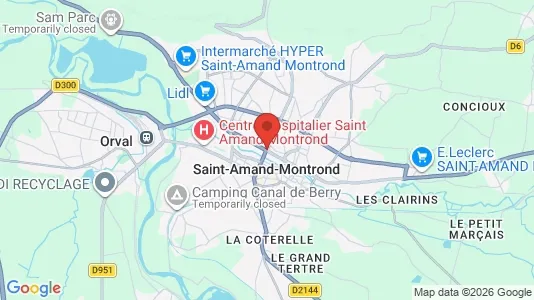 Apartments for rent i Saint-Amand-Montrond - kort over placeringen