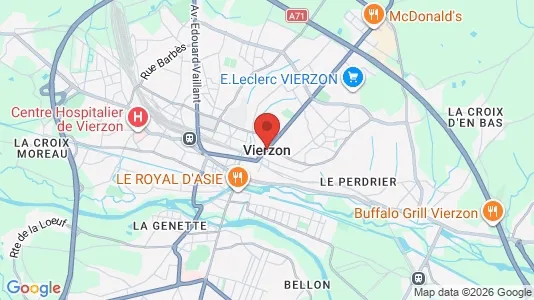 Apartments for rent i Vierzon - kort over placeringen