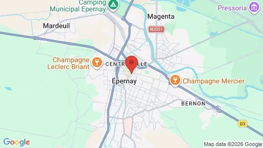 Apartments for rent i Épernay - kort over placeringen