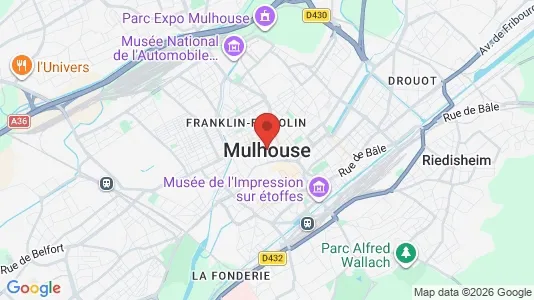 Apartments for rent i Mulhouse - kort over placeringen