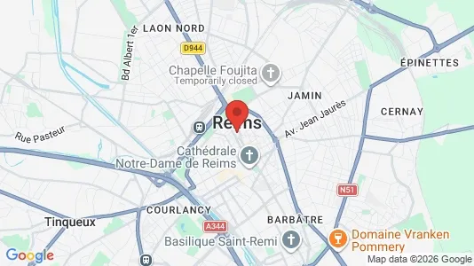 Apartments for rent i Reims - kort over placeringen