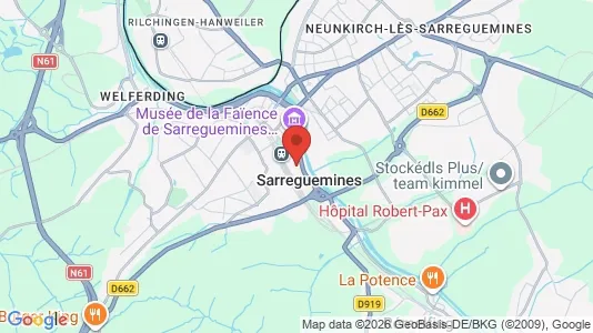 Houses for rent i Sarreguemines - kort over placeringen