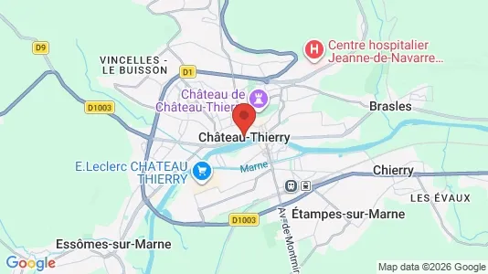 Apartments for rent i Château-Thierry - kort over placeringen