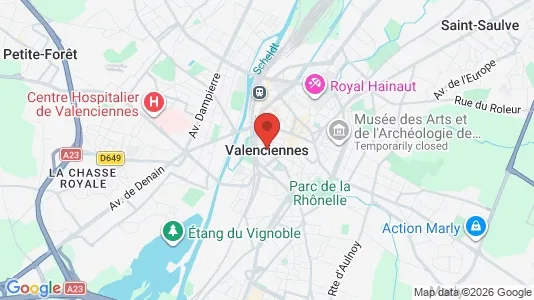 Apartments for rent i Valenciennes - kort over placeringen