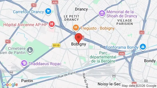 Apartments for rent i Bobigny - kort over placeringen