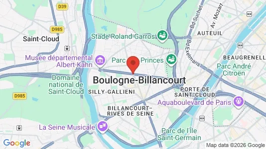 Rooms for rent i Boulogne-Billancourt - kort over placeringen