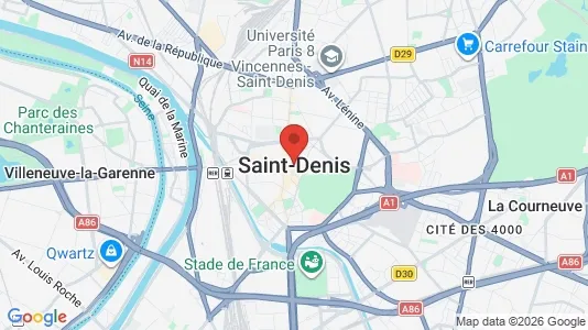 Apartments for rent i Saint-Denis - kort over placeringen