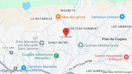 Apartments for rent i Marseille 13ème arrondissement - kort over placeringen