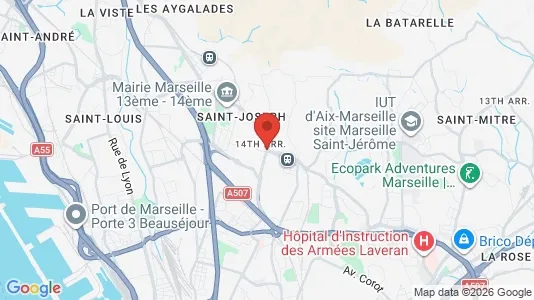Apartments for rent i Marseille 14ème arrondissement - kort over placeringen
