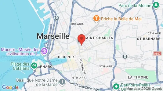 Apartments for rent i Marseille 1er arrondissement - kort over placeringen