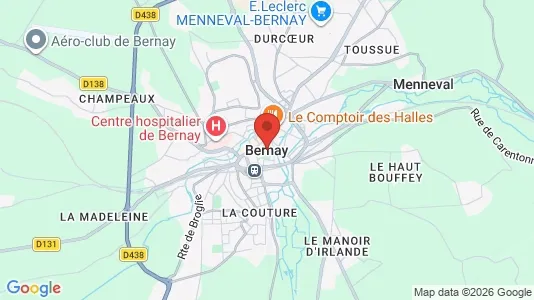 Apartments for rent i Bernay - kort over placeringen