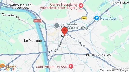 Apartments for rent i Agen - kort over placeringen