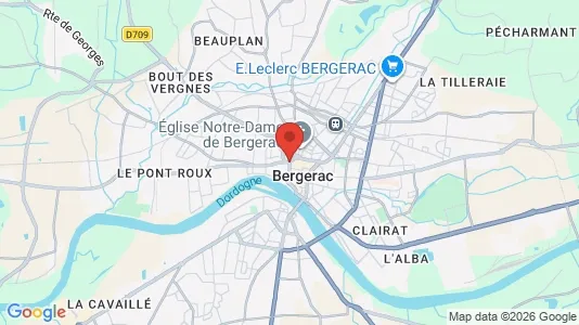 Apartments for rent i Bergerac - kort over placeringen