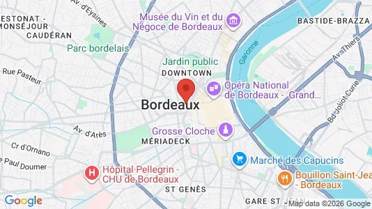 Apartments for rent i Bordeaux - kort over placeringen