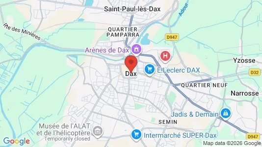 Apartments for rent i Dax - kort over placeringen