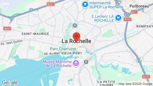 Houses for rent i La Rochelle - kort over placeringen