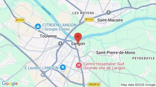 Apartments for rent i Langon - kort over placeringen