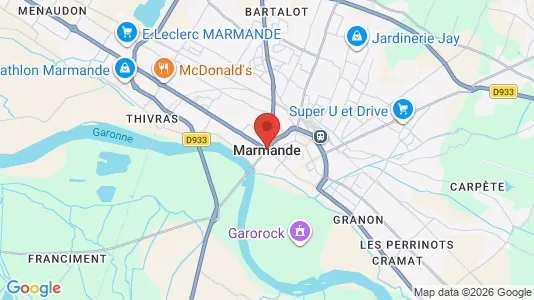 Apartments for rent i Marmande - kort over placeringen