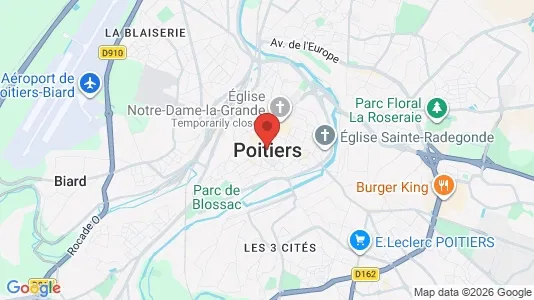 Apartments for rent i Poitiers - kort over placeringen