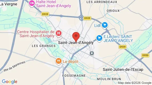 Apartments for rent i Saint-Jean-d'Angély - kort over placeringen