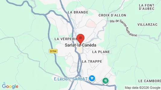Apartments for rent i Sarlat-la-Canéda - kort over placeringen