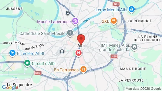 Apartments for rent i Albi - kort over placeringen