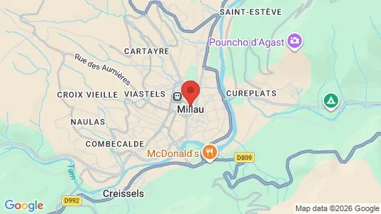 Apartments for rent i Millau - kort over placeringen