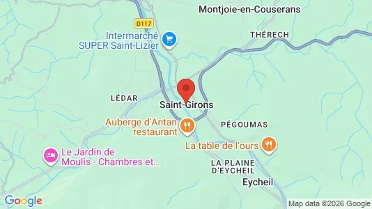 Apartments for rent i Saint-Girons - kort over placeringen