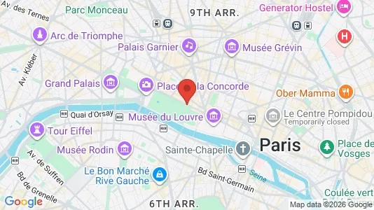 Apartments for rent i Paris 1er arrondissement - kort over placeringen