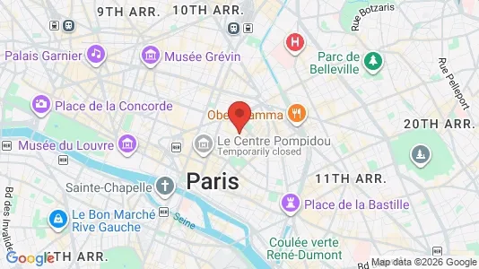 Apartments for rent i Paris 3ème arrondissement - Marais - kort over placeringen