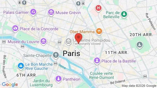 Rooms for rent i Paris 4ème arrondissement - Marais - kort over placeringen
