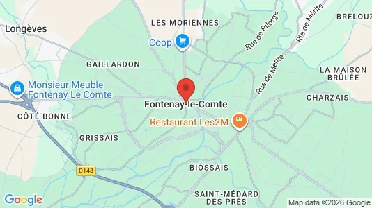 Apartments for rent i Fontenay-le-Comte - kort over placeringen