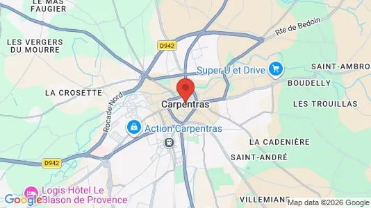 Houses for rent i Carpentras - kort over placeringen