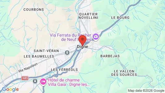 Houses for rent i Digne-les-Bains - kort over placeringen