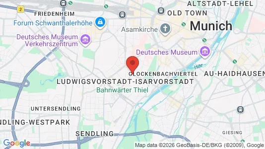 Apartments for rent i Munich Ludwigsvorstadt-Isarvorstadt - kort over placeringen