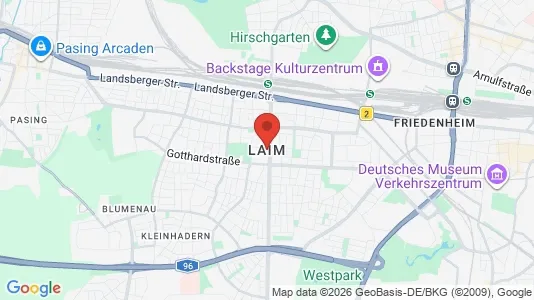 Apartments for rent i Munich Laim - kort over placeringen