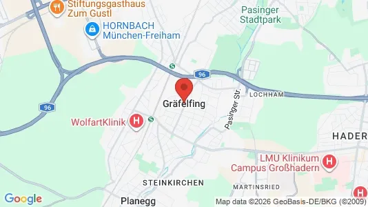 Apartments for rent i Gräfelfing - kort over placeringen