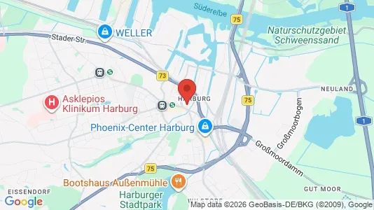 Apartments for rent i Hamburg Harburg - kort over placeringen