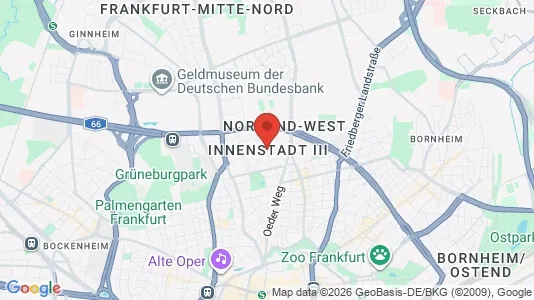 Apartments for rent i Frankfurt Innenstadt III - kort over placeringen