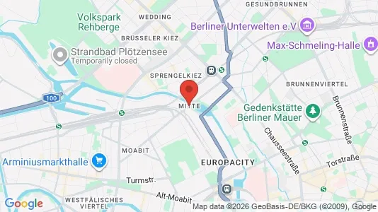 Rooms for rent i Berlin Mitte - kort over placeringen