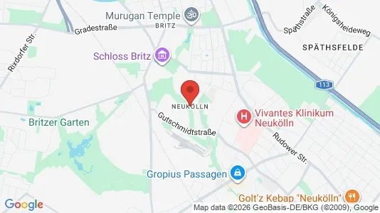 Rooms for rent i Berlin Neukölln - kort over placeringen
