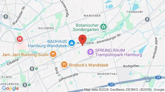 Apartments for rent i Hamburg Wandsbek - kort over placeringen