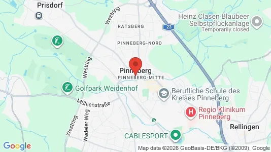 Apartments for rent i Pinneberg - kort over placeringen